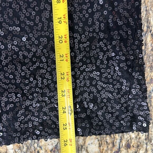 Calvin Klein Black Beaded Sequins 3/4 Sleeves Scoop Neck Top Size 0X - Picture 8 of 8
